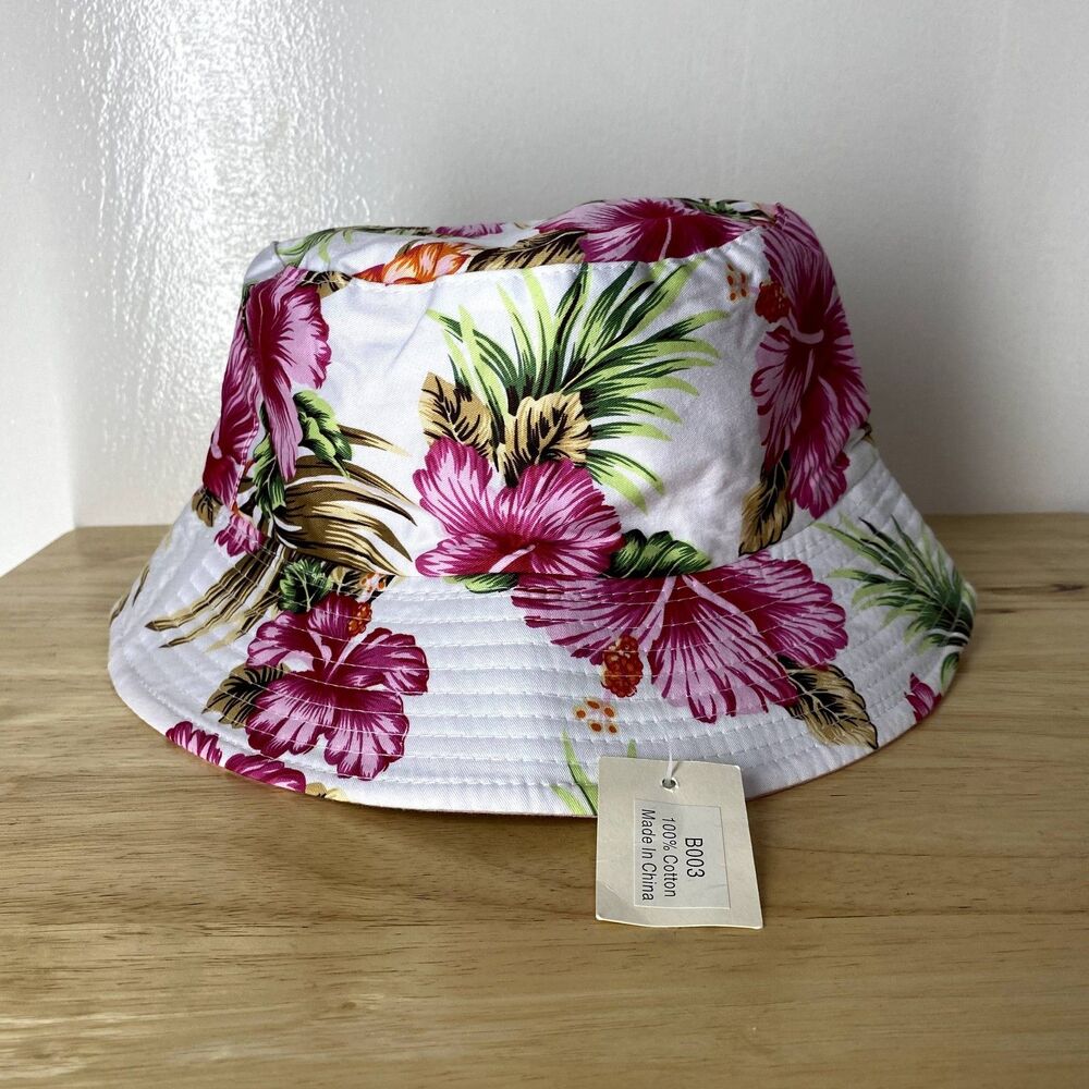 NWT Hawaiian Floral Bucket Hat/Cap/Beach Hat/Headwear